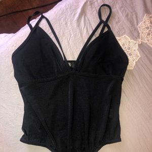 Black Tank Top Bodysuit